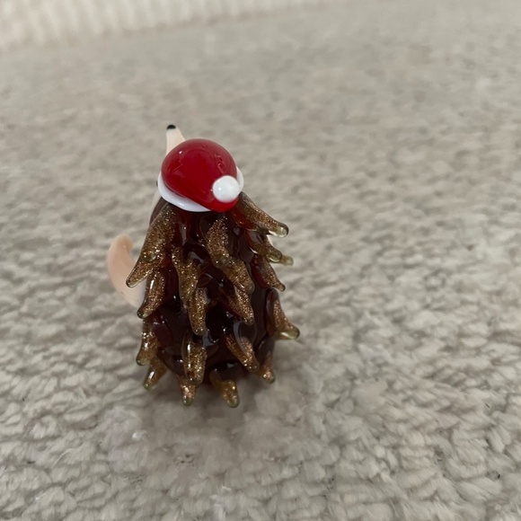 SET OF 2 PIER 1 IMPORTS TINY BLOWN GLASS CHRISTMAS HEDGEHOG DECOR NWTSET OF 2 - Picture 14 of 16